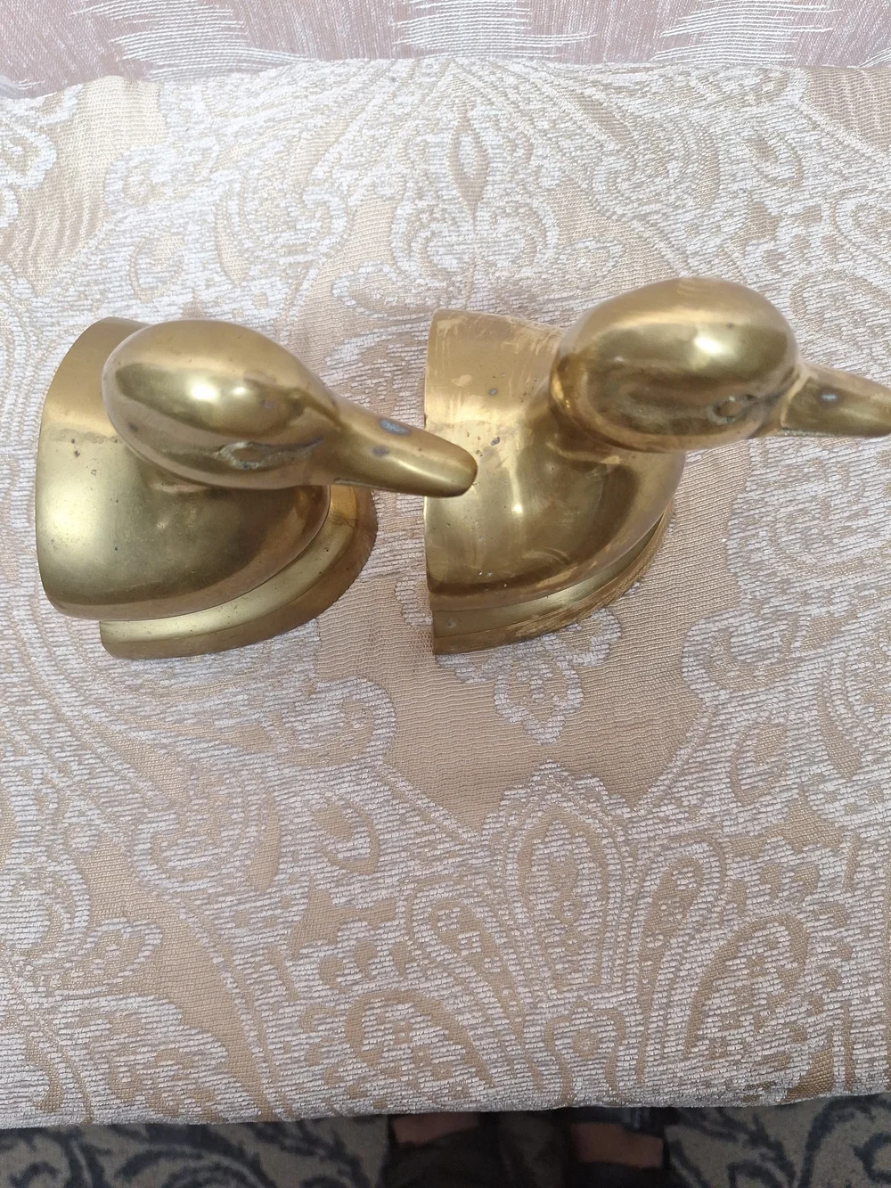 Brass Duck Figurine Pair - Vintage Decorative Ducks